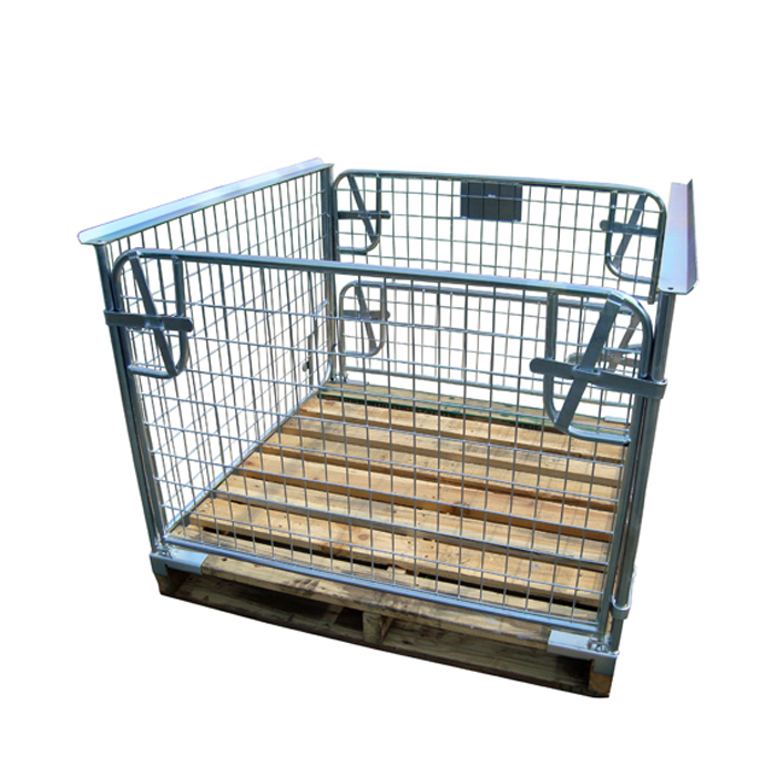 Wire mesh pallet cage